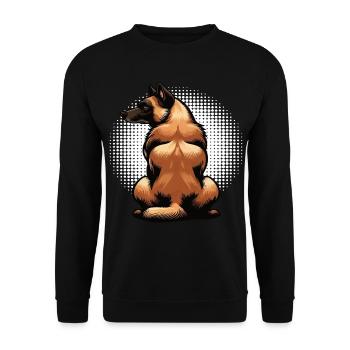 Malinois Belgian Shepherd Malinois Owner - Unisex Sweatshirt - black - Front - Alina (178cm) & Michal (187cm)
