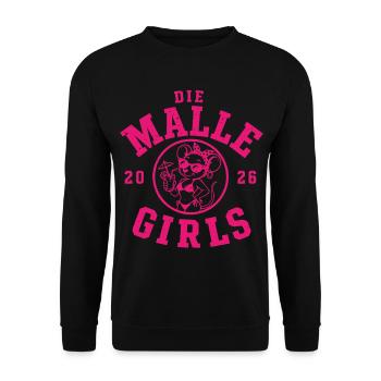 Malle 2026 Die Malle Girls on Tour 2026 - Unisex Pullover - Schwarz - Vorne - Alina (178cm) & Michal (187cm)
