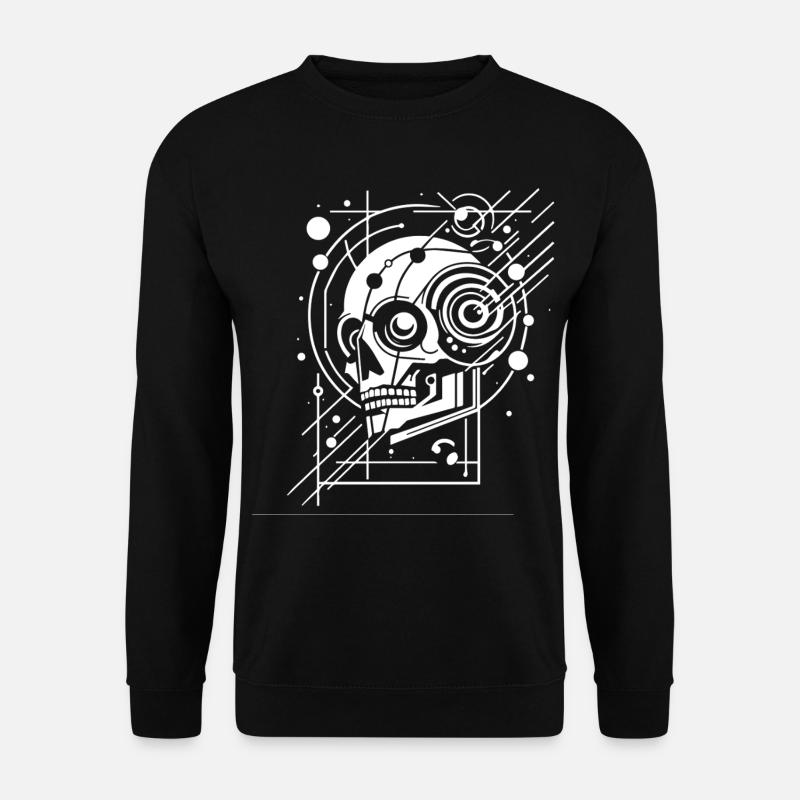 Cybernetic Skull Geometry - Unisex Sweatshirt - black