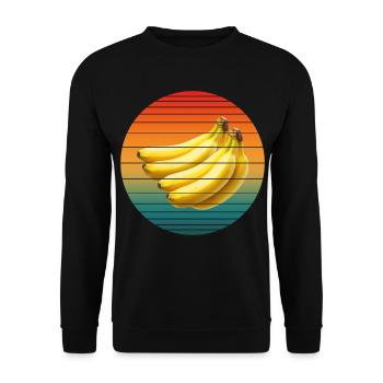 VINTAGE BANANE - Unisex Pullover - Schwarz - Vorne - Alina (178cm) & Michal (187cm)