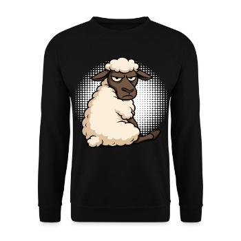 Schaf Schafe Schäfer Schafhalter Schafbock - Unisex Pullover - Schwarz - Vorne - Alina (178cm) & Michal (187cm)