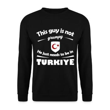 Ce type n’est pas Grim Turkiye - Sweat-shirt Unisexe - noir - Devant - Alina (178cm) & Michal (187cm)