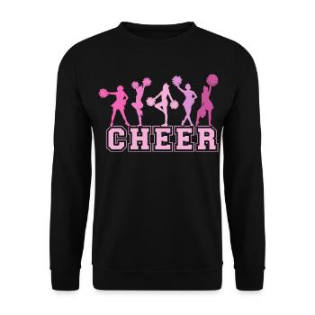 Cheer Squad Cheerleader Sport Girls - Unisex Sweatshirt - black - Front - Alina (178cm) & Michal (187cm)