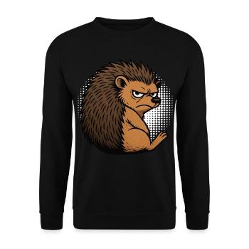 Igel Igelliebhaber Igelbesitzer Igelhalter Stachel - Unisex Pullover - Schwarz - Vorne - Alina (178cm) & Michal (187cm)