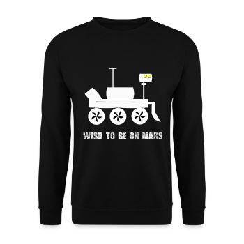 Motif du rover de souhait martien - Sweat-shirt Unisexe - noir - Devant - Alina (178cm) & Michal (187cm)