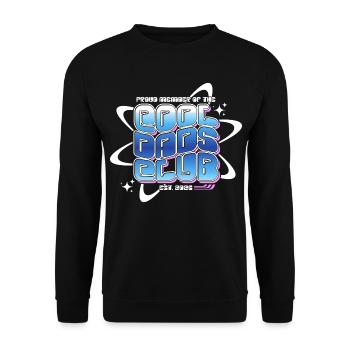 Cool Dads Club - Papa Vatertag Geschenk - Unisex Pullover - Schwarz - Vorne - Alina (178cm) & Michal (187cm)