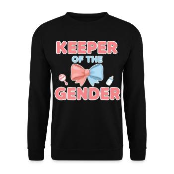 Gender Reveal Keeper Of The Gender Team Pink Team - Unisex Sweatshirt - black - Front - Alina (178cm) & Michal (187cm)