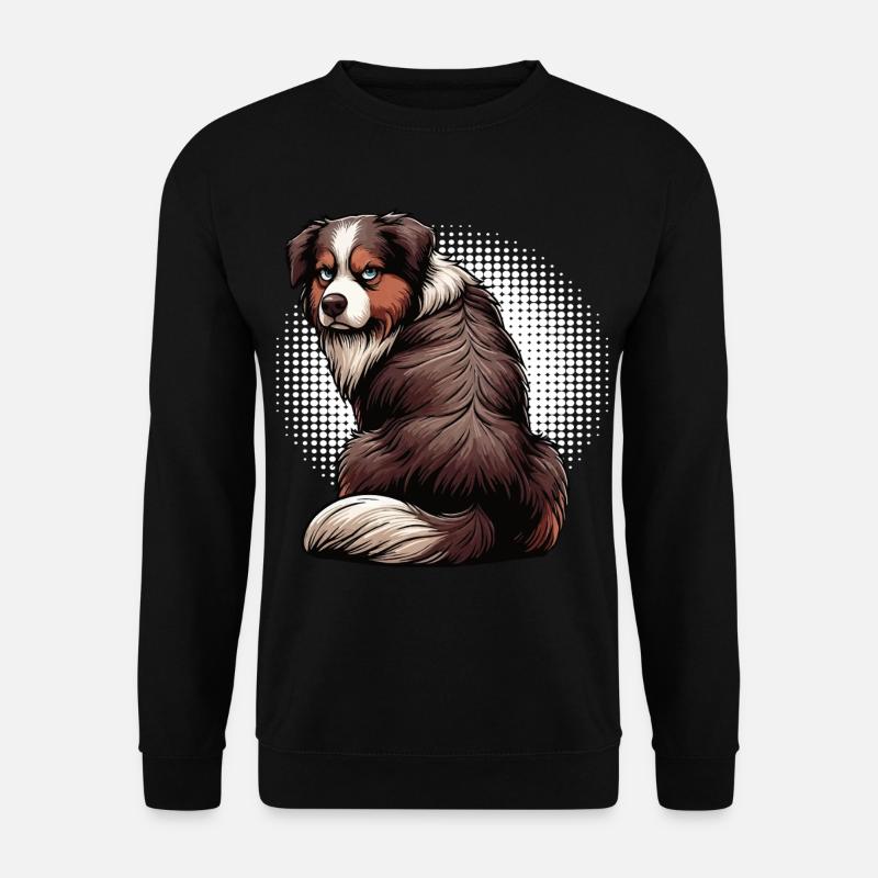 Australian Shepherd Aussie Aussiebesitzer Aussies - Unisex Pullover - Schwarz
