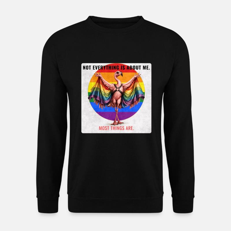 Funny Pride Flamingo LGBTQ Design - Unisex Pullover - Schwarz