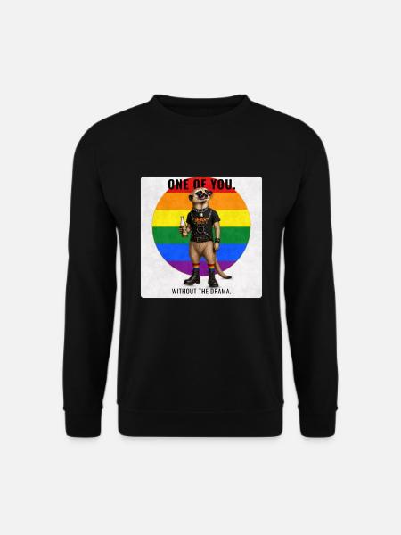 Funny Gay Pride Meerkat Design - Unisex Sweatshirt - black