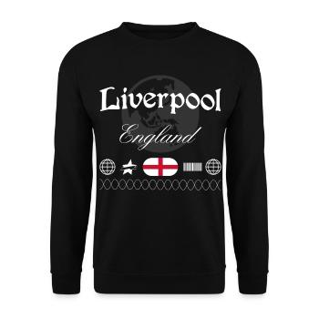 Liverpool England Streetwear Travel Souvenir - Unisex Sweatshirt - black - Front - Alina (178cm) & Michal (187cm)