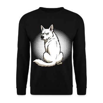 Chiens bergers blancs bergers - Sweat-shirt Unisexe - noir - Devant - Alina (178cm) & Michal (187cm)