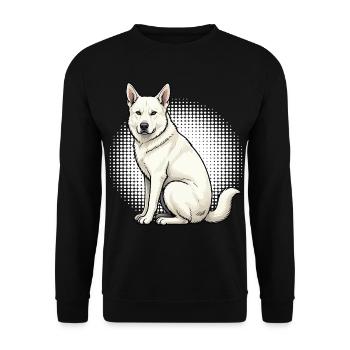 Chiens bergers blancs bergers - Sweat-shirt Unisexe - noir - Devant - Alina (178cm) & Michal (187cm)