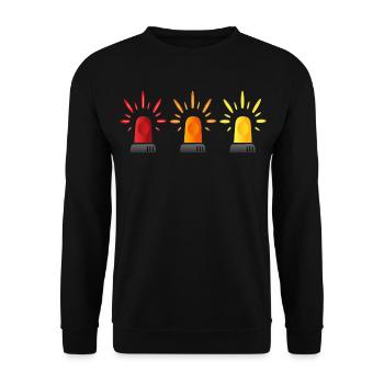 Signal Trio Warning Light - Unisex Sweatshirt - black - Front - Alina (178cm) & Michal (187cm)
