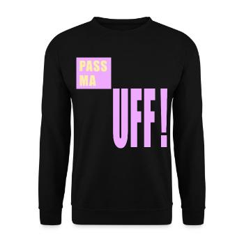 Berlin Watch out Berlinerisch - Unisex Sweatshirt - black - Front - Alina (178cm) & Michal (187cm)