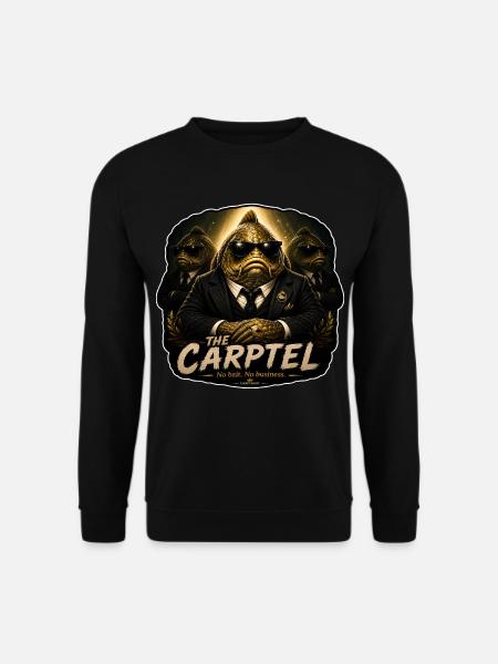 Das Carptel Funny Karpfenfischerei-Design - Unisex Pullover - Schwarz