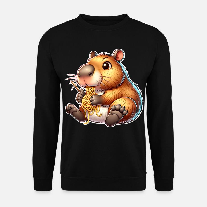 Capybara Pasta - Unisex Pullover - Schwarz