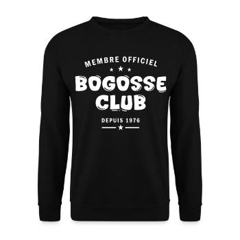 Bogosse club depuis 1976 anniversaire 50 ans - Sweat-shirt Unisexe - noir - Devant - Alina (178cm) & Michal (187cm)