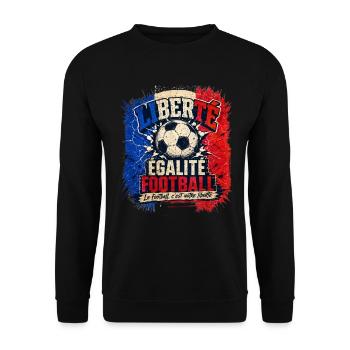 Football Liberté et Égalité | Tournoi 2026 Cadeau - Sweat-shirt Unisexe - noir - Devant - Alina (178cm) & Michal (187cm)