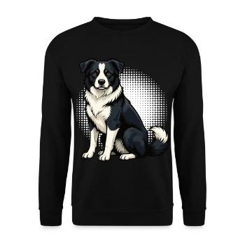 Border Collie Collie Owner Collie Lover - Unisex Sweatshirt - black - Front - Alina (178cm) & Michal (187cm)