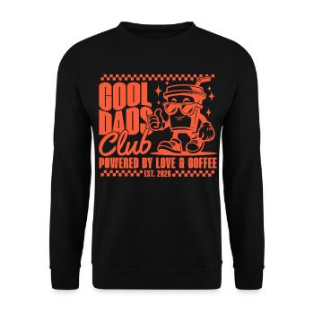 Club des papas cool - Cadeau de la fête des pères 2026 - Sweat-shirt Unisexe - noir - Devant - Alina (178cm) & Michal (187cm)