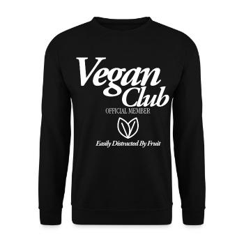 Vegan CLub Official Member - Unisex Pullover - Schwarz - Vorne - Alina (178cm) & Michal (187cm)