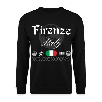 Florenz Italien Streetwear Reise Souvenir - Unisex Pullover - Schwarz - Vorne - Alina (178cm) & Michal (187cm)