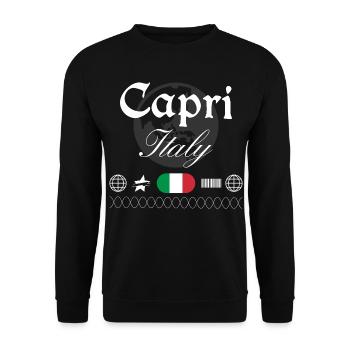 Souvenir de voyage streetwear Capri Italie - Sweat-shirt Unisexe - noir - Devant - Alina (178cm) & Michal (187cm)