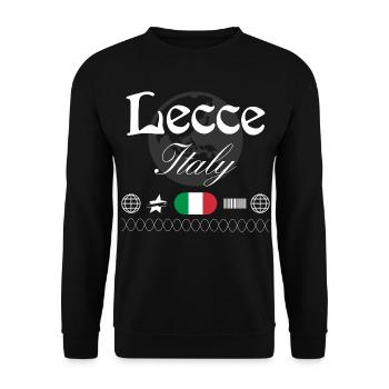 Souvenir de voyage streetwear à Lecce Italie - Sweat-shirt Unisexe - noir - Devant - Alina (178cm) & Michal (187cm)