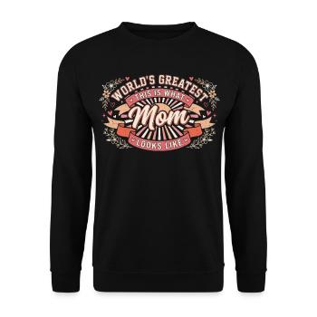World's Greatest Mom | Cadeau Meilleure Maman - Sweat-shirt Unisexe - noir - Devant - Alina (178cm) & Michal (187cm)