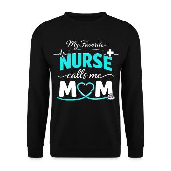 Maman d'une Infirmière Cadeau Humour - Sweat-shirt Unisexe - noir - Devant - Alina (178cm) & Michal (187cm)