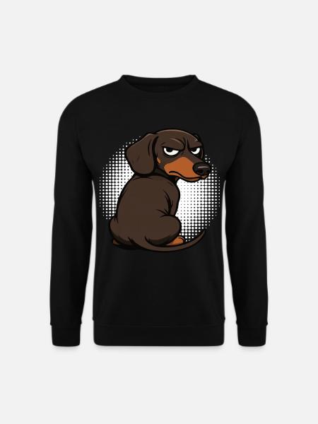 Dackel Dackelbesitzer Dackelhalter Dackelliebhaber - Unisex Pullover - Schwarz