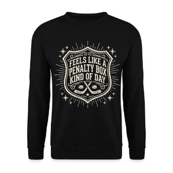 Humour Hockey sur Glace Vintage | Cadeau Sport - Unisex Sweatshirt - black - Front - Alina (178cm) & Michal (187cm)