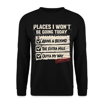 Des endroits où je n’irai pas aujourd’hui : Récits rétro - Sweat-shirt Unisexe - noir - Devant - Alina (178cm) & Michal (187cm)