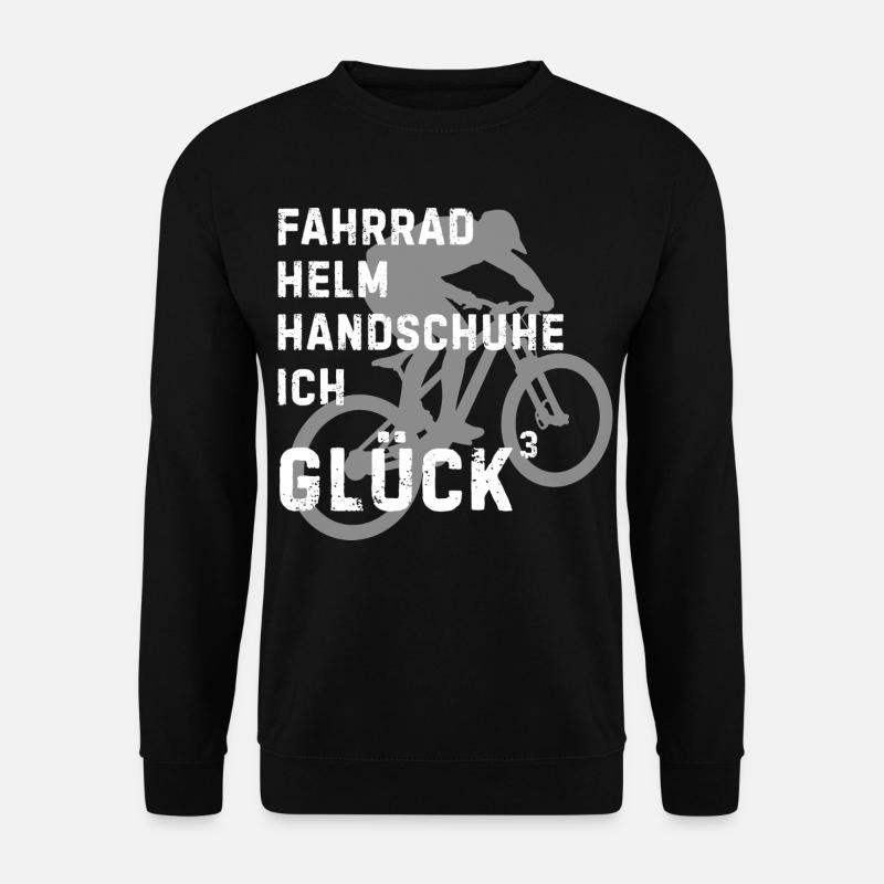 Fahrradhelden Silhouette mit Text - Unisex Pullover - Schwarz
