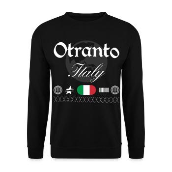 Otranto Italy Streetwear Travel Souvenir - Unisex Sweatshirt - black - Front - Alina (178cm) & Michal (187cm)