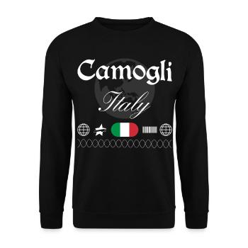 Camogli Italien Streetwear Reise Souvenir - Unisex Pullover - Schwarz - Vorne - Alina (178cm) & Michal (187cm)