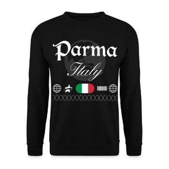 Parma Italy Streetwear Travel Souvenir - Unisex Sweatshirt - black - Front - Alina (178cm) & Michal (187cm)