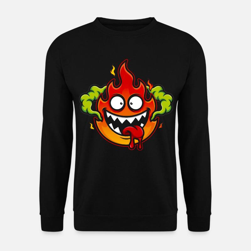 Crazy Fire Monster - Unisex Pullover - Schwarz