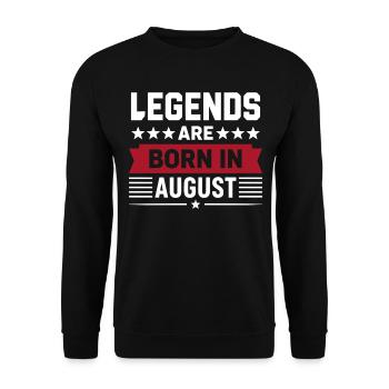 Les légendes naissent en août - Sweat-shirt Unisexe - noir - Devant - Alina (178cm) & Michal (187cm)