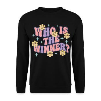 Geschlechterenthüllung: Wer ist der Gewinner Babyparty-Mama - Unisex Pullover - Schwarz - Vorne - Alina (178cm) & Michal (187cm)