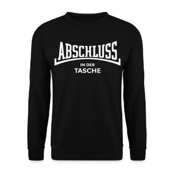 Abschluss In Der Tasche! (Schulabschluss Konkav W) - Unisex Pullover - Schwarz - Vorne - Alina (178cm) & Michal (187cm)