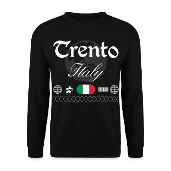 Trient Italien Streetwear Reise Souvenir - Unisex Pullover - Schwarz - Vorne - Alina (178cm) & Michal (187cm)