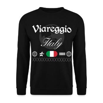 Viareggio Italien Streetwear Reise Souvenir - Unisex Pullover - Schwarz - Vorne - Alina (178cm) & Michal (187cm)