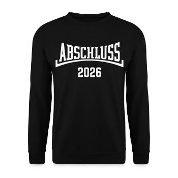 Abschluss 2026 (Schulabschluss 26 / Konkav / W) - Unisex Pullover - Schwarz - Vorne - Alina (178cm) & Michal (187cm)