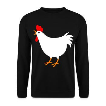 Nur ein Hühnerliebhaber und ein Witz-Farm-Tier - Unisex Pullover - Schwarz - Vorne - Alina (178cm) & Michal (187cm)