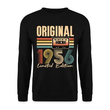 70e anniversaire, 70 ans - Sweat-shirt Unisexe - noir - Devant - Alina (178cm) & Michal (187cm)
