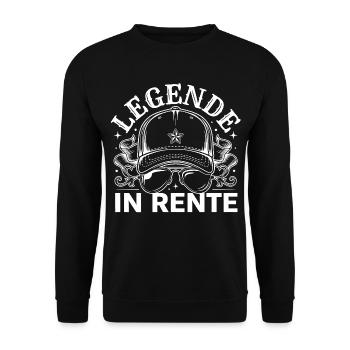 Legende Im Ruhestand Cap-Design - Unisex Pullover - Schwarz - Vorne - Alina (178cm) & Michal (187cm)