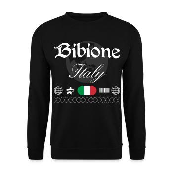 Bibione Italien Streetwear Reise Souvenir - Unisex Pullover - Schwarz - Vorne - Alina (178cm) & Michal (187cm)