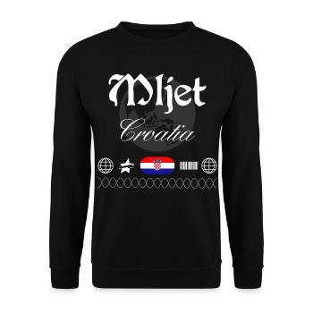Souvenir de voyage Mljet Croatia Streetwear - Sweat-shirt Unisexe - noir - Devant - Alina (178cm) & Michal (187cm)